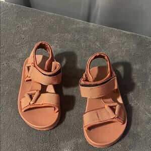 Kids Adjustable Strappy Sandals in Burnt Orange NWOT